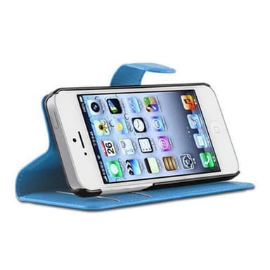 iPhone 5 / 5S / SE 2016 Plånboksfodral Skal (Blå)