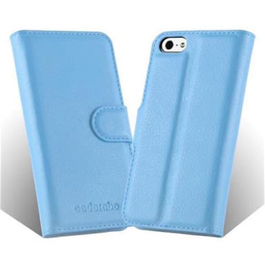 iPhone 5 / 5S / SE 2016 Plånboksfodral Skal (Blå)