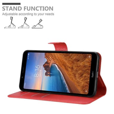 Xiaomi RedMi 7A Plånboksfodral Skal (Röd)