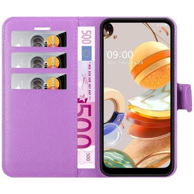LG K61 Plånboksfodral Skal (Lila)