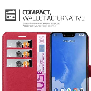 Google PIXEL 3 Plånboksfodral Skal (Röd)