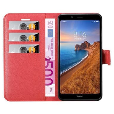 Xiaomi RedMi 7A Plånboksfodral Skal (Röd)