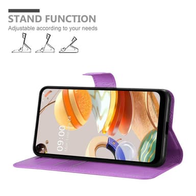 LG K61 Plånboksfodral Skal (Lila)