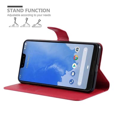 Google PIXEL 3 Plånboksfodral Skal (Röd)