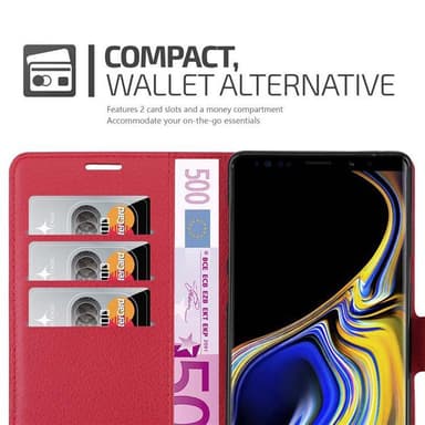 Samsung Galaxy NOTE 9 Plånboksfodral Skal (Röd)