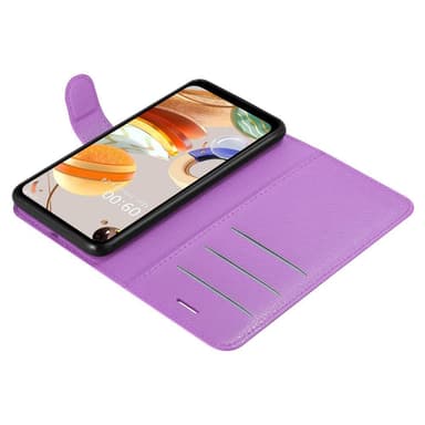 LG K61 Plånboksfodral Skal (Lila)