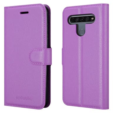 LG K61 Plånboksfodral Skal (Lila)