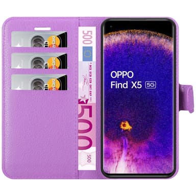 Oppo FIND X5 Plånboksfodral Skal (Lila)