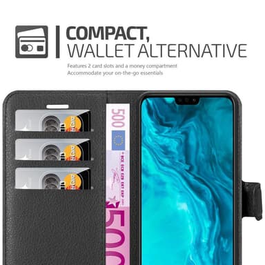 Honor 9X LITE Plånboksfodral Skal (Svart)