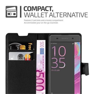 Sony Xperia XA Plånboksfodral Skal (Svart)