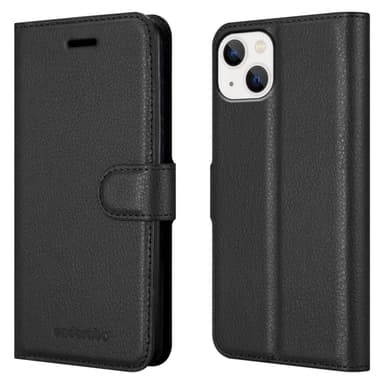 iPhone 14 PLUS Plånboksfodral Skal (Svart)
