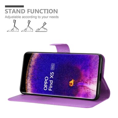 Oppo FIND X5 Plånboksfodral Skal (Lila)