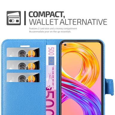 Realme 8 4G / 8 PRO Plånboksfodral Skal (Blå)
