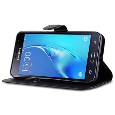 Samsung Galaxy J3 2015 Plånboksfodral Skal (Svart)