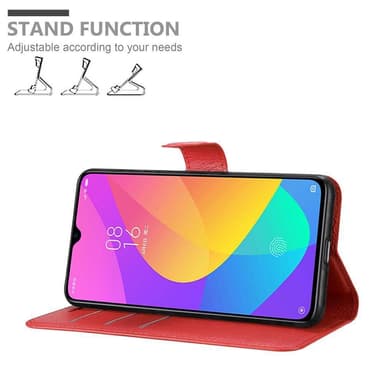 Xiaomi Mi CC9 Plånboksfodral Skal (Röd)