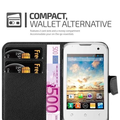 WIKO CINK PLUS Plånboksfodral Skal (Svart)