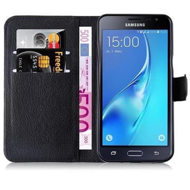 Samsung Galaxy J3 2015 Plånboksfodral Skal (Svart)