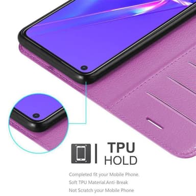 Oppo A72 Plånboksfodral Skal (Lila)