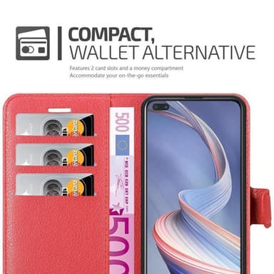Oppo A92s Plånboksfodral Skal (Röd)