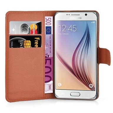 Samsung Galaxy S6 Plånboksfodral Skal (Brun)