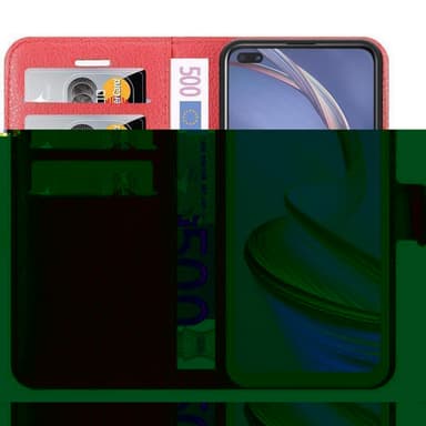 Oppo A92s Plånboksfodral Skal (Röd)