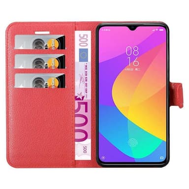 Xiaomi Mi CC9 Plånboksfodral Skal (Röd)