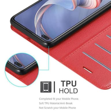 Oppo A92s Plånboksfodral Skal (Röd)