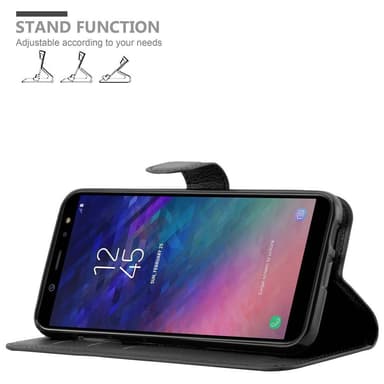 Samsung Galaxy A6 2018 Plånboksfodral Skal (Svart)