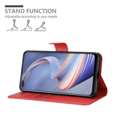 Oppo A92s Plånboksfodral Skal (Röd)