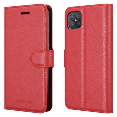 Oppo A92s Plånboksfodral Skal (Röd)