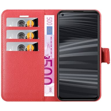 Realme GT 2 / GT Neo 2 Plånboksfodral Skal (Röd)