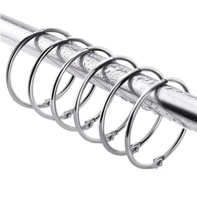 Öppningsbara gardinringar / duschdraperiringar 30 st Silver 60 mm