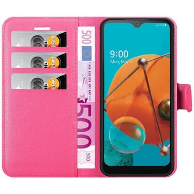 LG KQ51 Plånboksfodral Skal (Rosa)
