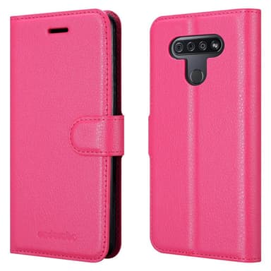 LG KQ51 Plånboksfodral Skal (Rosa)