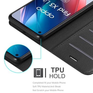 Oppo FIND X3 LITE Plånboksfodral Skal (Svart)