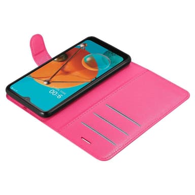 LG KQ51 Plånboksfodral Skal (Rosa)