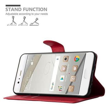 Huawei P10 PLUS Plånboksfodral Skal (Röd)