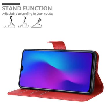 Oppo R17 Plånboksfodral Skal (Röd)