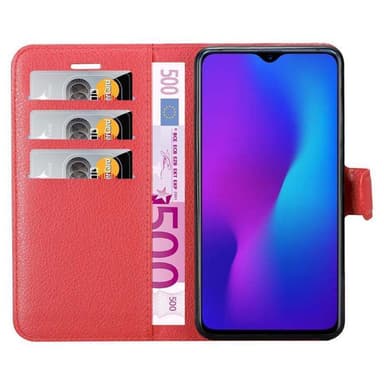 Oppo R17 Plånboksfodral Skal (Röd)