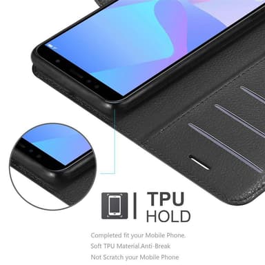 Huawei Y6 PRIME Plånboksfodral Skal (Svart)