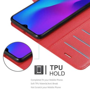 Oppo R17 Plånboksfodral Skal (Röd)