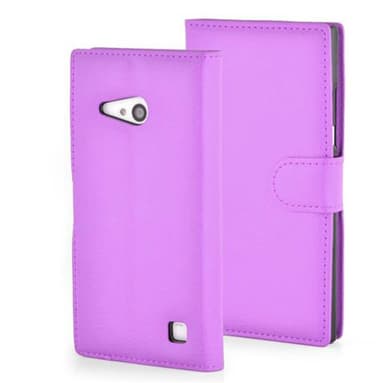 Nokia Lumia 730 Plånboksfodral Skal (Lila)