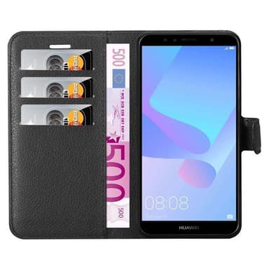 Huawei Y6 PRIME Plånboksfodral Skal (Svart)