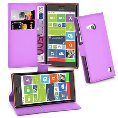 Nokia Lumia 730 Plånboksfodral Skal (Lila)
