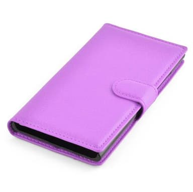 Nokia Lumia 730 Plånboksfodral Skal (Lila)