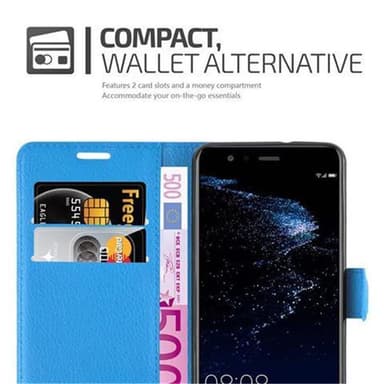 Huawei P10 LITE Plånboksfodral Skal (Blå)