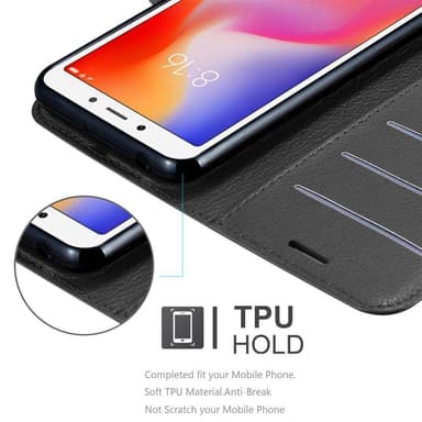 Xiaomi RedMi 6A Plånboksfodral Skal (Svart)