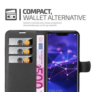 Huawei MATE 20 LITE Plånboksfodral Skal (Svart)