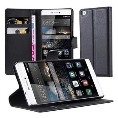Huawei P8 Plånboksfodral Skal (Svart)