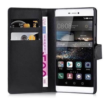 Huawei P8 Plånboksfodral Skal (Svart)